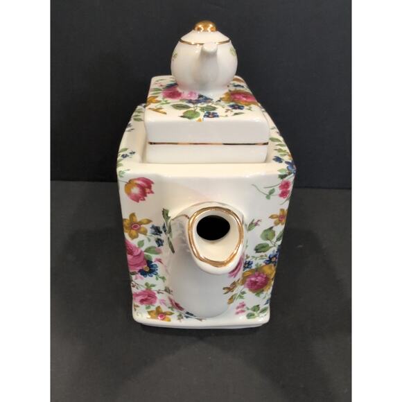 Vintage Sadler "Olde Chintz" teapot, Gold Gilding, Windsor England. 16 Oz - Picture 13 of 13